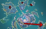 Some quick routes to finish up the other few spawn locations (Image via HoYoverse)
